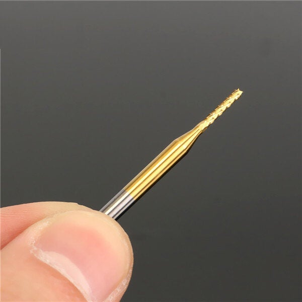 10pcs 0.8mm-3mm Carbide End Mill Engraving Bits For CNC Rotary Burrs