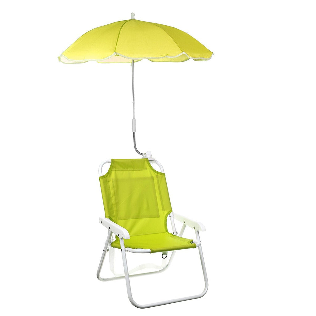 Outdoor Child Beach Chair Folding Chair with Umbrella and behind pocket