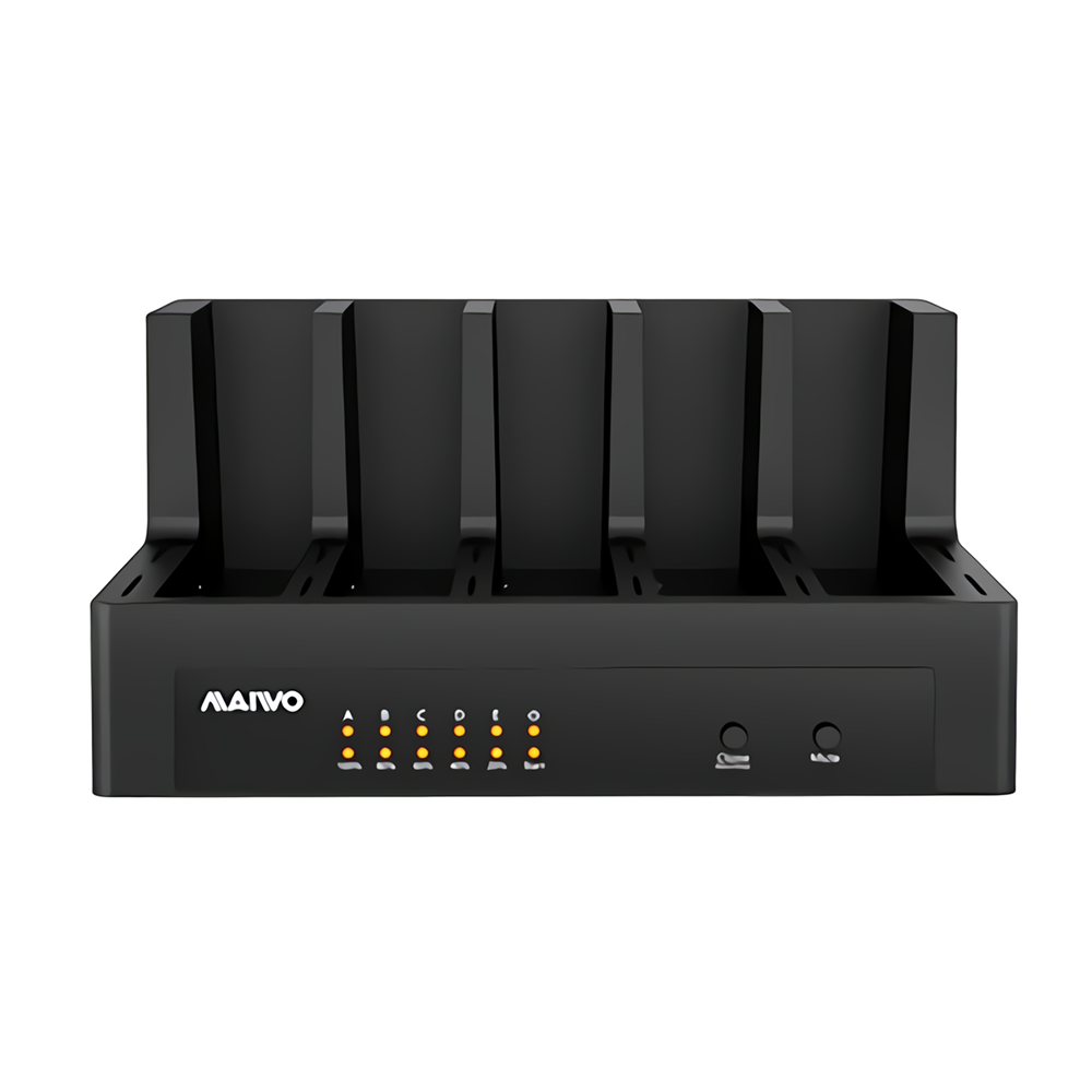 5-Bay SATA Hard Drive Docking Station 2.5"3.5" SSD HDD External Duplicator LED Screen Hard Drive Enclosure Case