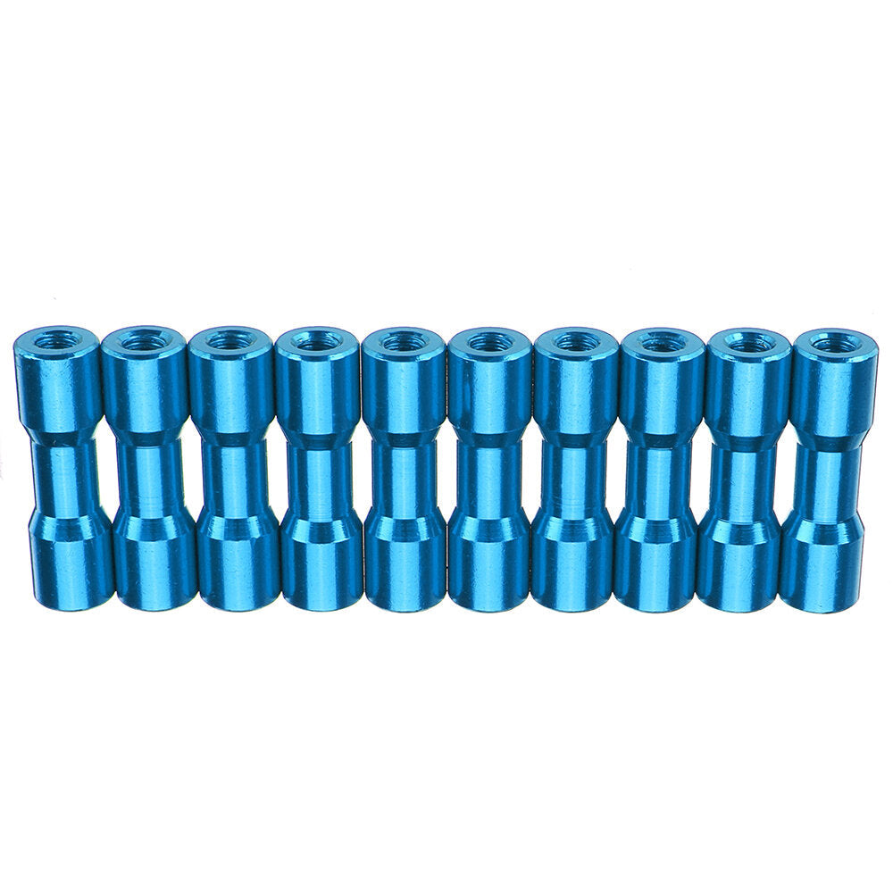 M3AS11 10Pcs M3 20mm Aluminum Alloy Standoff Spacer Round Column MultiColor Smooth Surface