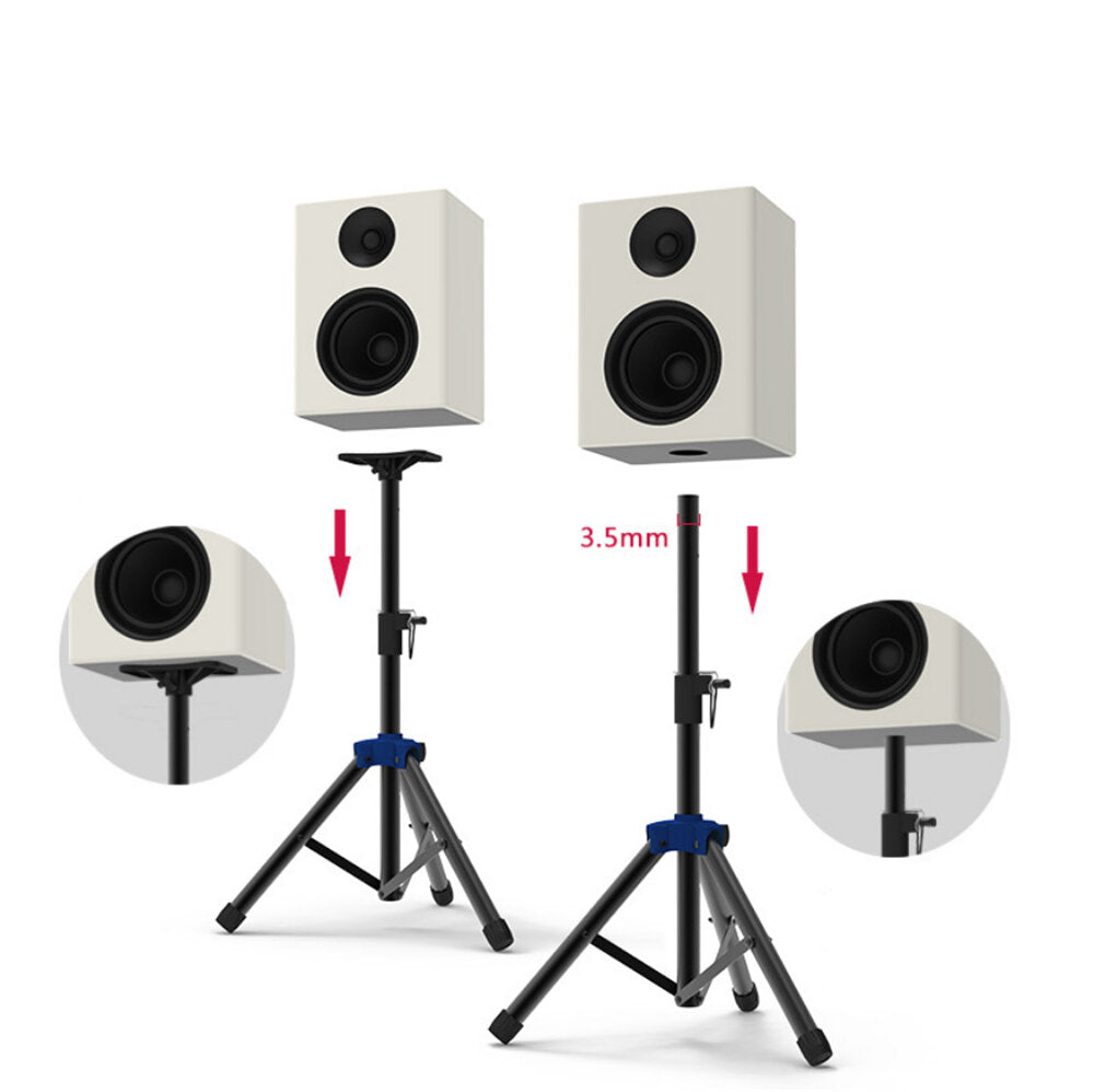 Portable 63cm-110cm Round Column Base Adjustable Surround Sound Speaker Display Stand