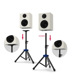 Portable 63cm-110cm Round Column Base Adjustable Surround Sound Speaker Display Stand