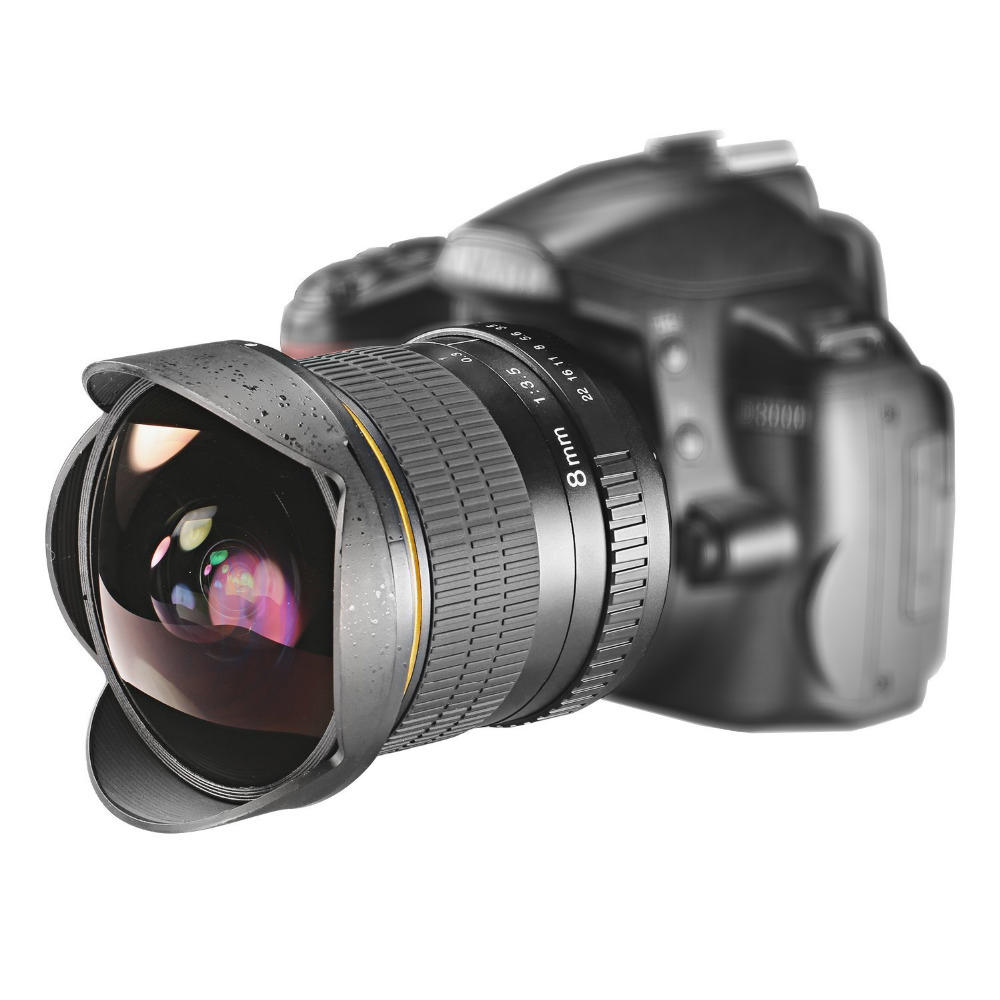 8mm F/3.0 Manual Ultra Wide Angle Fisheye Lens for Canon for Nikon DSLR Camera
