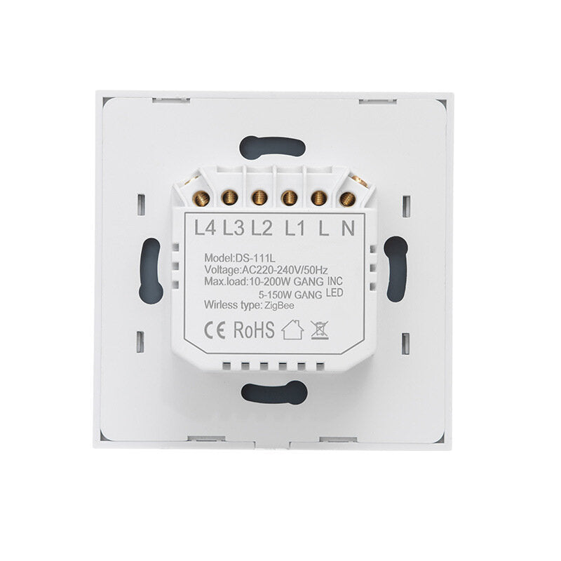 Single Fire Shared Smart Touch Switch Wall Panel Lamp Control Work with Alexa Google Home,220-240V