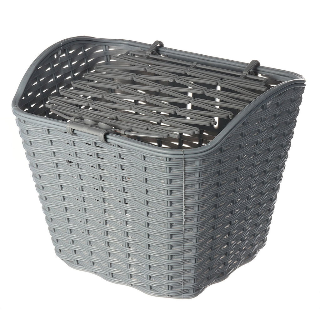 Portable Wicker Bicycle Bike Basket Plastic Shopping Basket Folk Craftsmanship Bicycle Storage Basket Gifts Camping Bicycle Basket