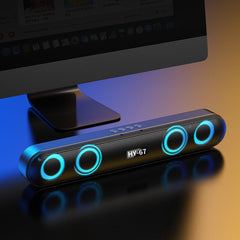 Colorful Light Soundbar Wireless Bluetooth 5.0 Double Trumpet 360Surround Sound MP3 U Disk SD Card Music Player