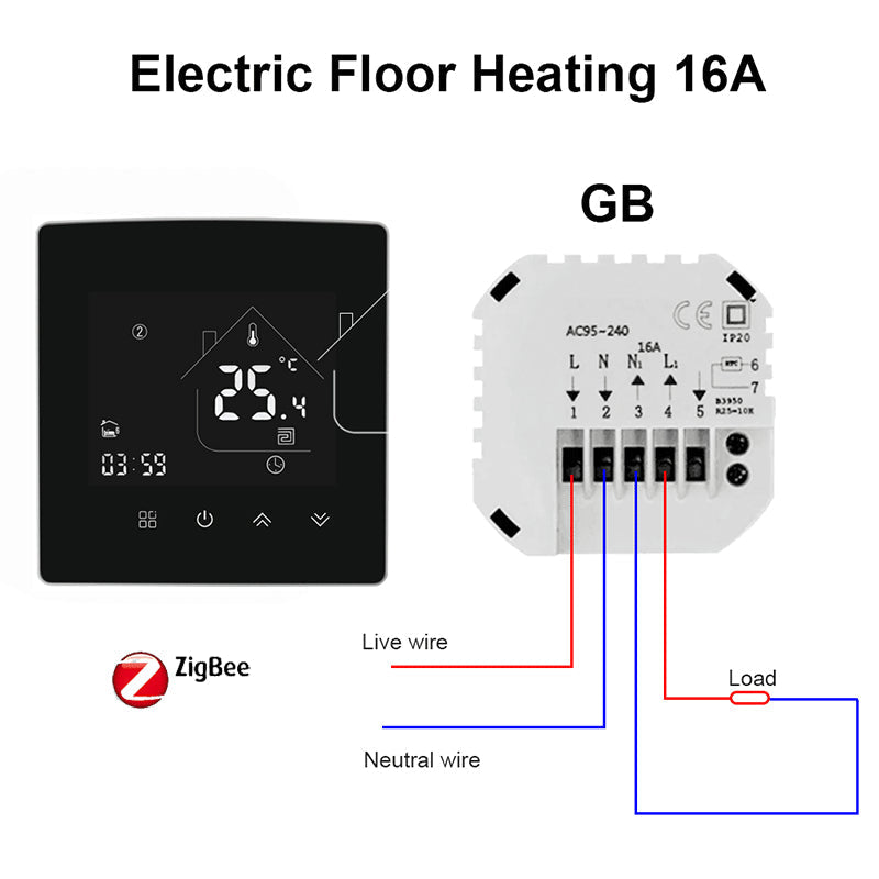 Electric Floor Heating Room Thermostat Water Gas Boiler Smart WiFi / Indoor Thermoregulator Works With Google Smart Life