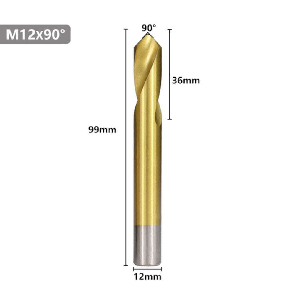 90 Degree Chamfer End Drill 4-12mm Titanium Coated High Speed Steel Spotting Location Center Bit Machine