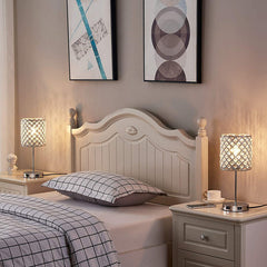 USB Rechargeable Crystal Desk Lamp Touch Dimming BedsideLights Bedroom LED Night Light with Light Source