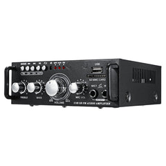 2x300W 110-220V Bluetooth Audio Power Amplifier EQ Stereo AMP Car Home 2CH AUX USB FM SD Hi-Fi Digital Radio