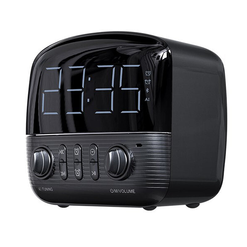 Wireless Bluetooth Speaker Mini Audio Alarm Clock FM Radio Retro Home Subwoofer for Outdoor Mobile Phone Computer Car