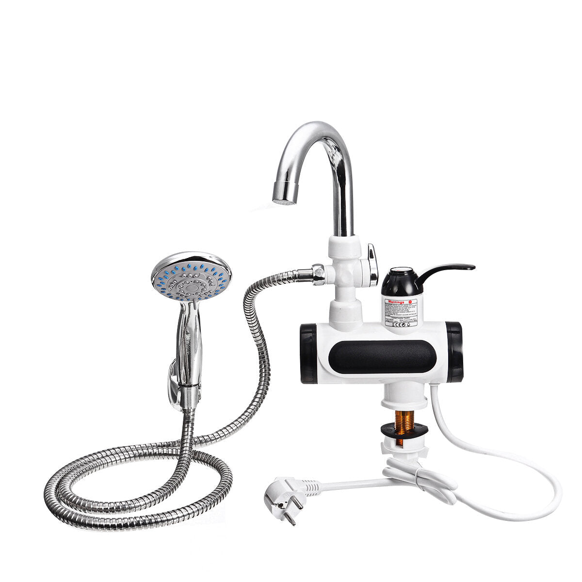 3000W Temperature Display Instant Hot Water Tap Tankless Electric Faucet Kitchen