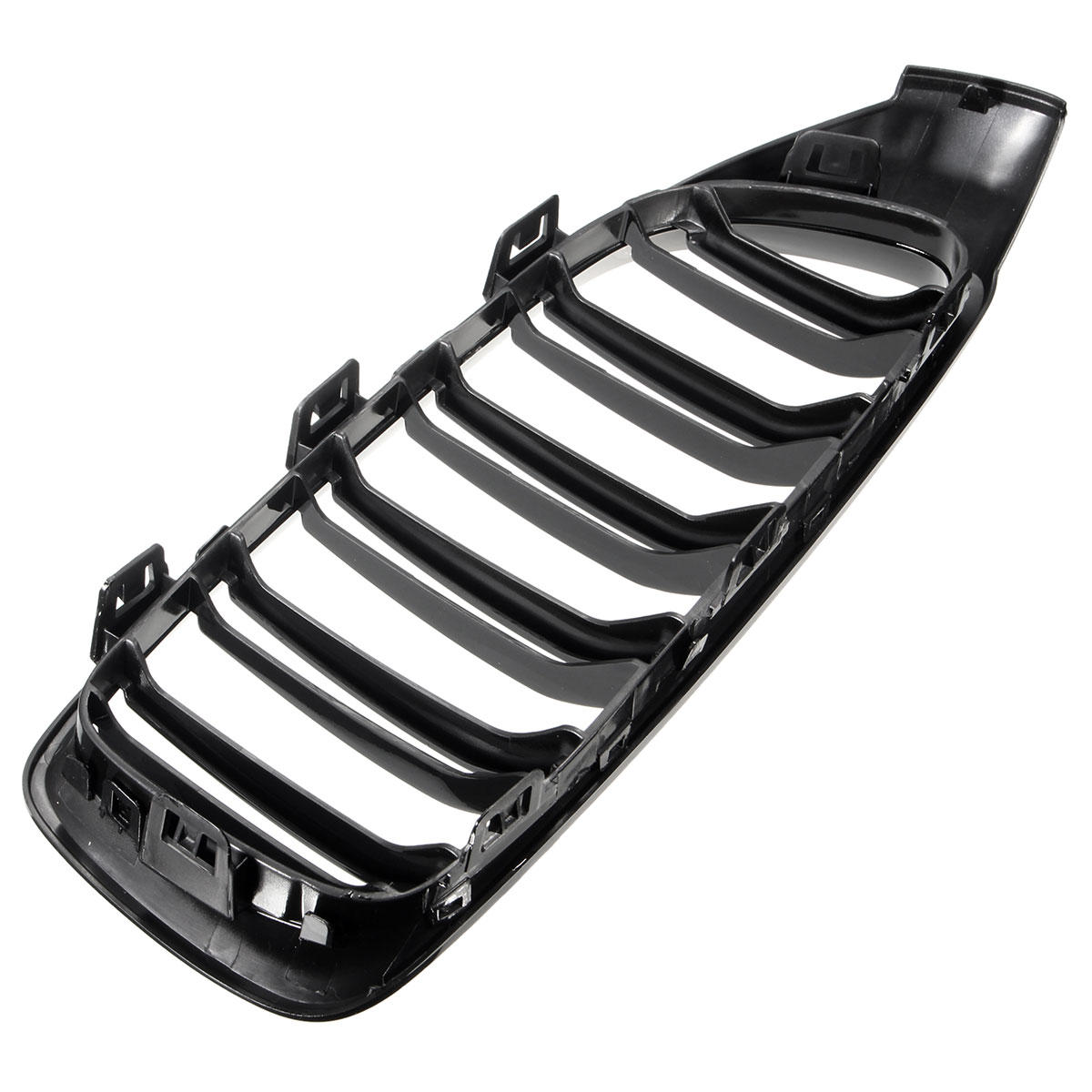 Pair Front Kidney Sport Grills Grille Glossy Black Double Line For BMW F32/F33/F36 4-Series