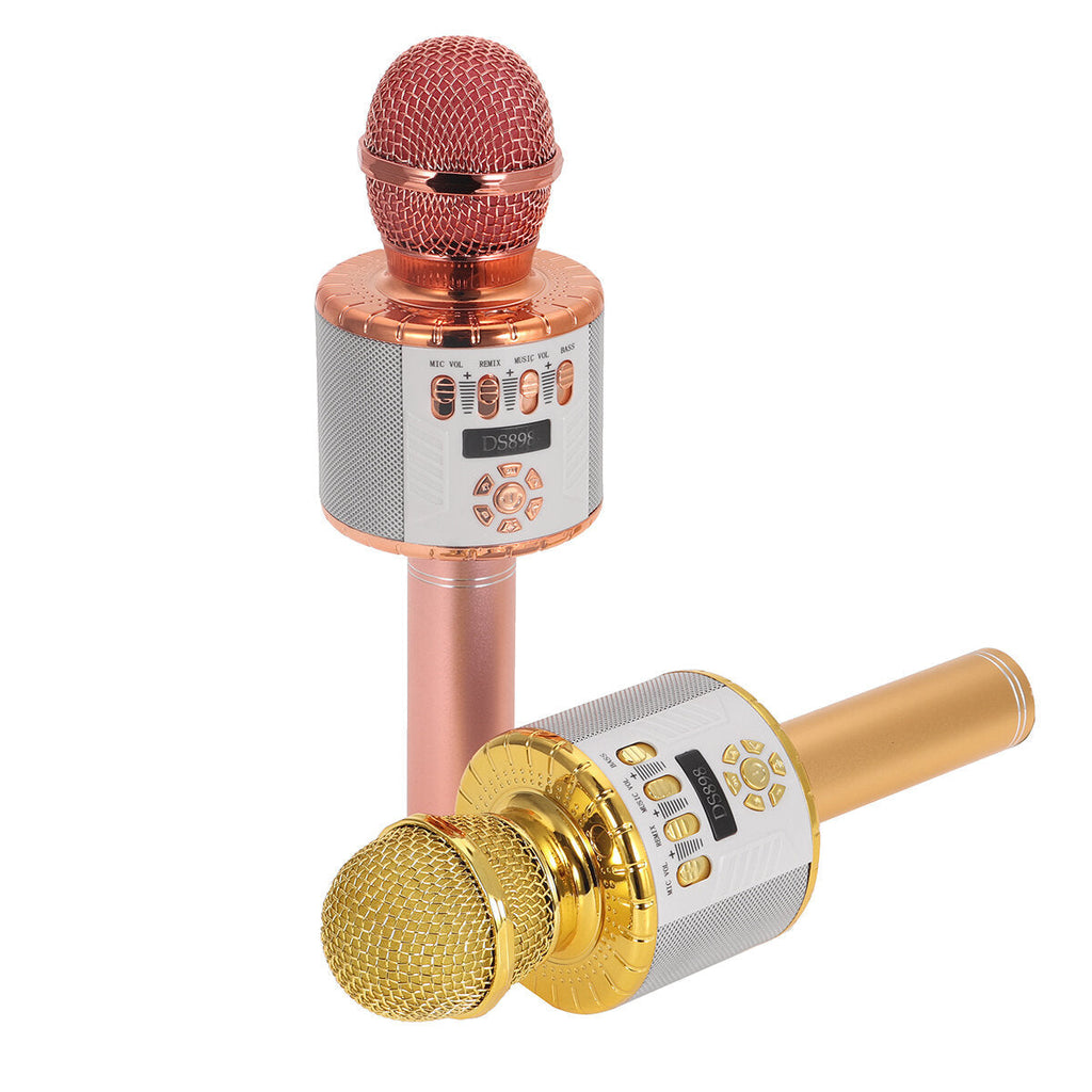 3-in-1 Microphone Wireless Bluetooth Speaker Recorder Hi-Fi Noise Reduction TF Card Portable Professional K Songs Karaoke Singing Player