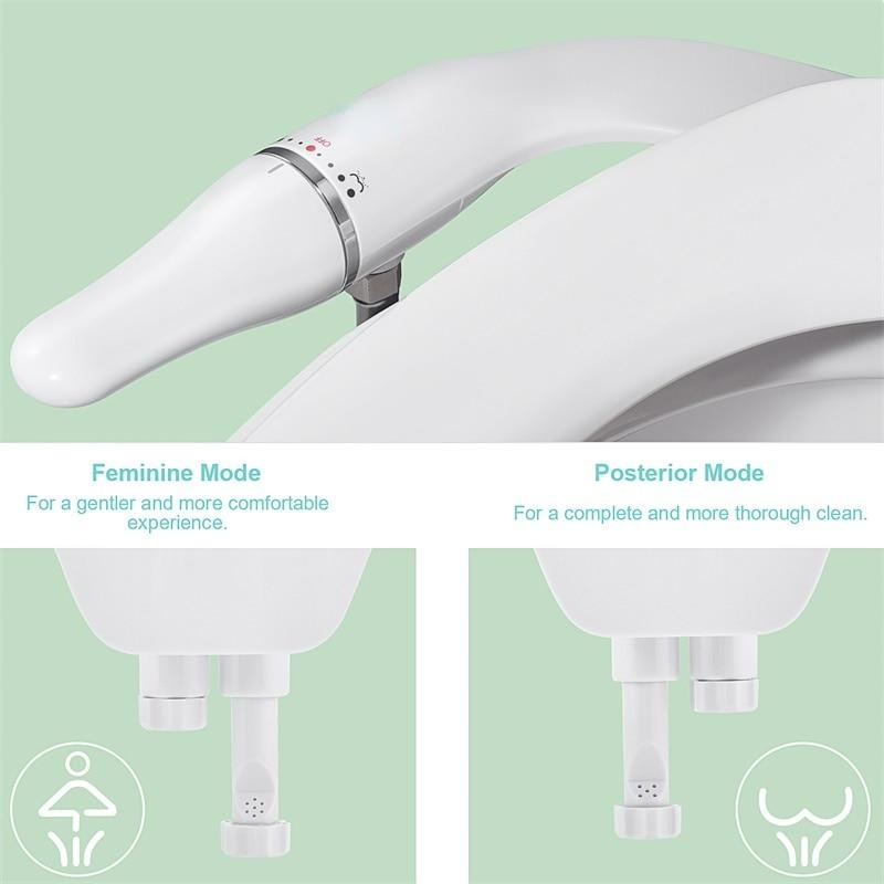 Ultra-Slim Toilet Seat Attachment With Brass Inlet Adjustable Water Pressure