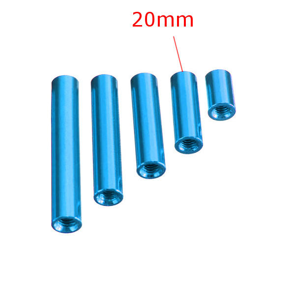 M3 Aluminum Alloy Standoff Studs 10-35mm Blue Round PCB Board Spacers Standoffs 10pcs
