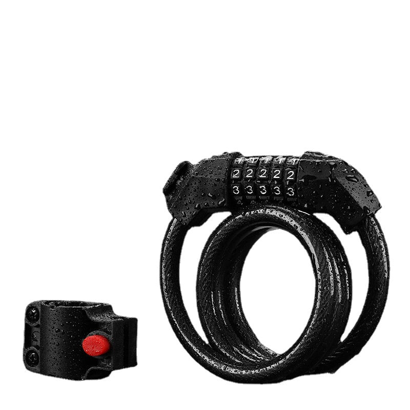5 Number Bicycle Password Lock Anti-Theft Durable Long Spring Wire Motorcycle Bicycle Safety Riding Cycling Lock