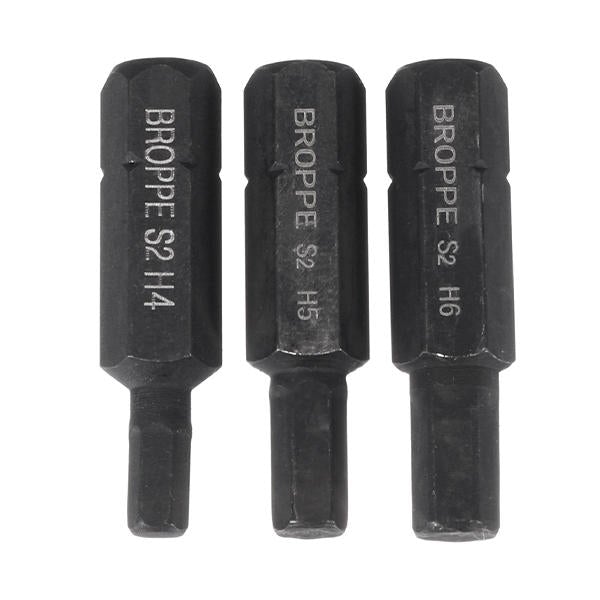 3pcs H4-H6 Hexagon Impact Screwdriver Bits 8mm Hex Shank 36mm Hexagon Screwdriver Bits Set