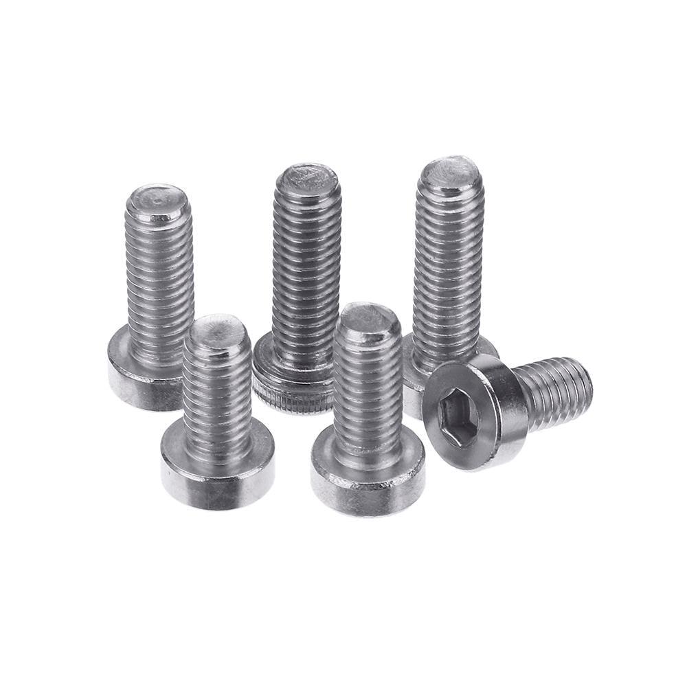90Pcs M6 Hex Socket Thin Cap Head Low P rofile 304 Stainless Steel Screw Bolts Set 10-20mm