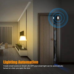 Smart WiFi Door Sensor Alarm Window Open /Closed Detector Magnetic Switch APP Control Works with Alexa Google Home