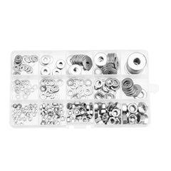 270Pcs Stainless Steel Flat Washer Fender Washer Hex Nut M3/M4/M5/M6/M8 Assortment Kit