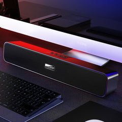 Wireless Bluetooth Speaker 4D Stereo Bass Subwoofer Desktop Audio Loudspeaker Sound Bar for TV Computer Smartphones