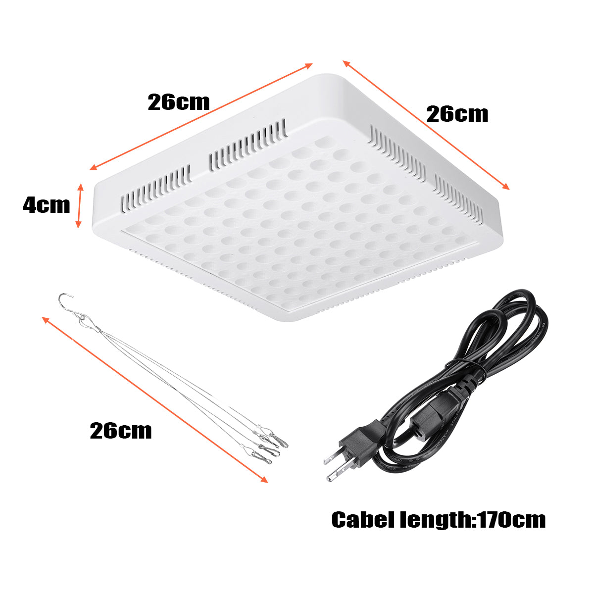 AC85-265V 300W 2 Kinds Spectrum LED Grow Light Cooler Fan Growing Lamp for Indoor Hydroponic Plant