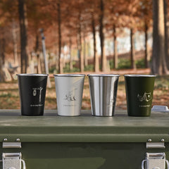 4pcs Outdoor Camping Cup Portable Food Grade Stainless Steel Barbecue Juice Coffee Cup Set