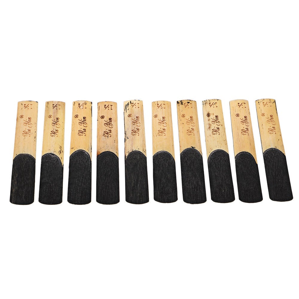 10pcs Clarinet Reeds Set Bb Tone Strength 1.5 Wind Instrument Reed Instrument Parts For Saxophone