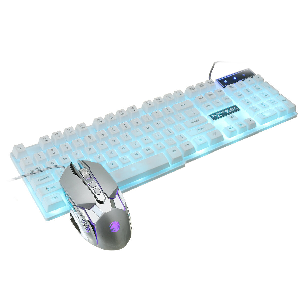 104-Key Waterproof Wired Mechanical Keyboard Headphones Mice Combo With Mic RGB Gaming Set