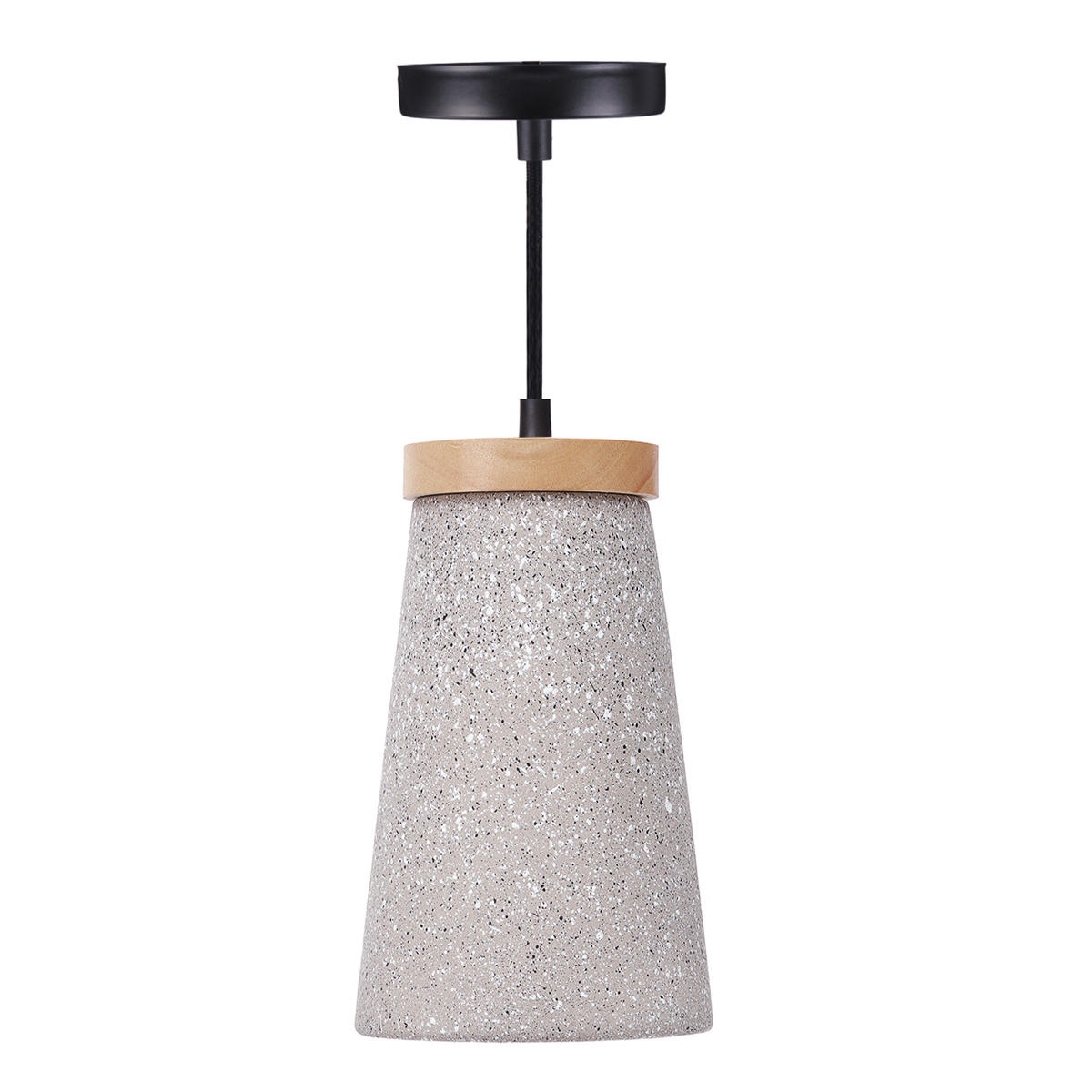 Modern Wall Lamp Concrete Pendant Light Timber Top 1.5M Cable Ceiling Lamp Drop Light