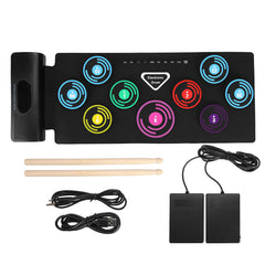 Folded Silicone Electronic Drum Thicken Drum With MIDI