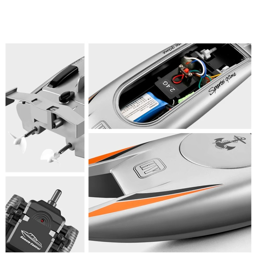 25KM/H High Speed Racing Boat 2 Channels Remote Control Boats for Pools