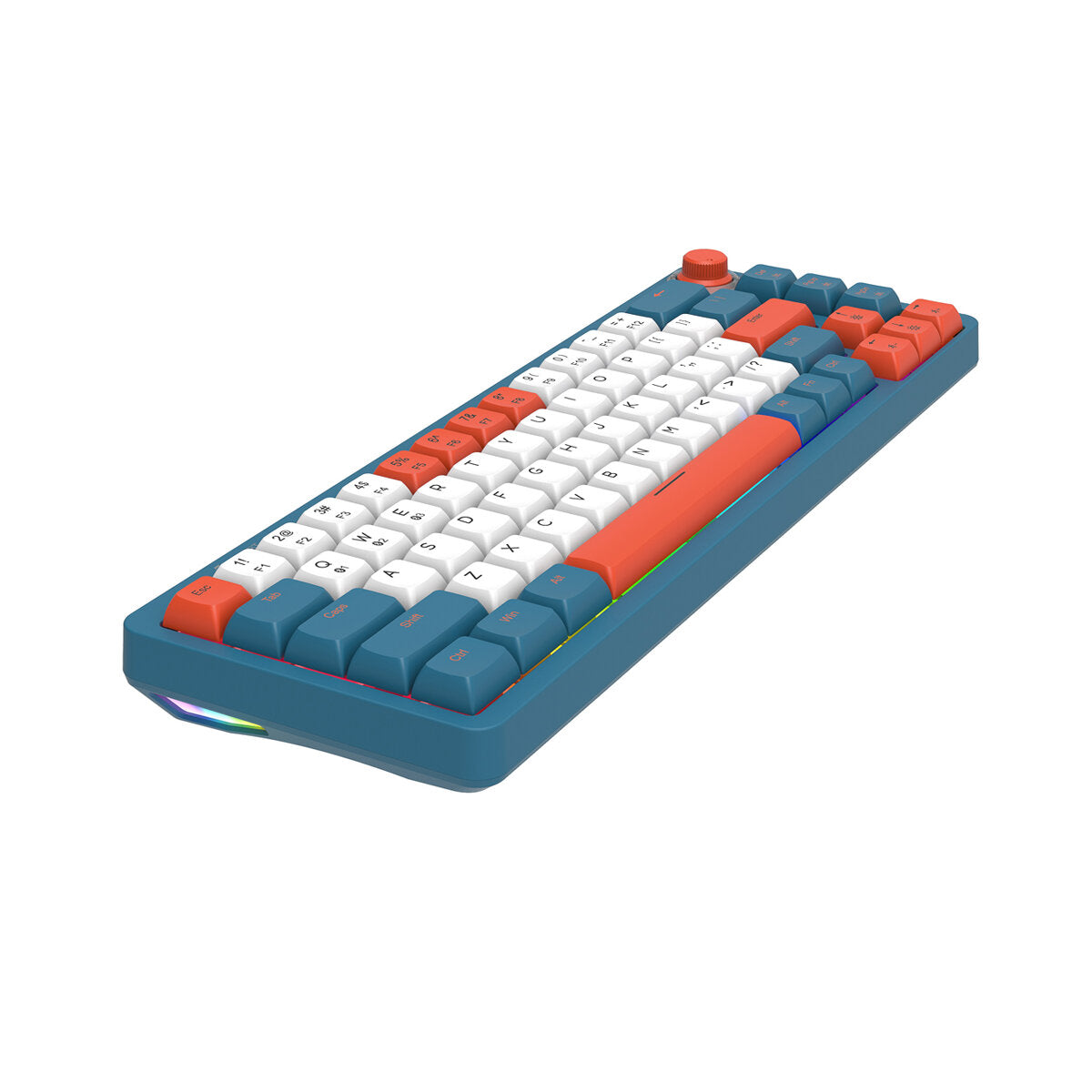 Custom Mechanical Gaming Keyboard 67 Keys RGB Switch Hot Swappable With Rotate Button