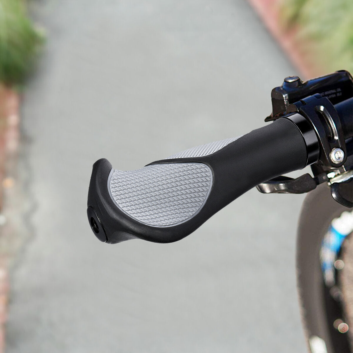 1 Pair Bike Handlebar Grips Waterproof Non-Slip 140mm Length Bicycle Grips