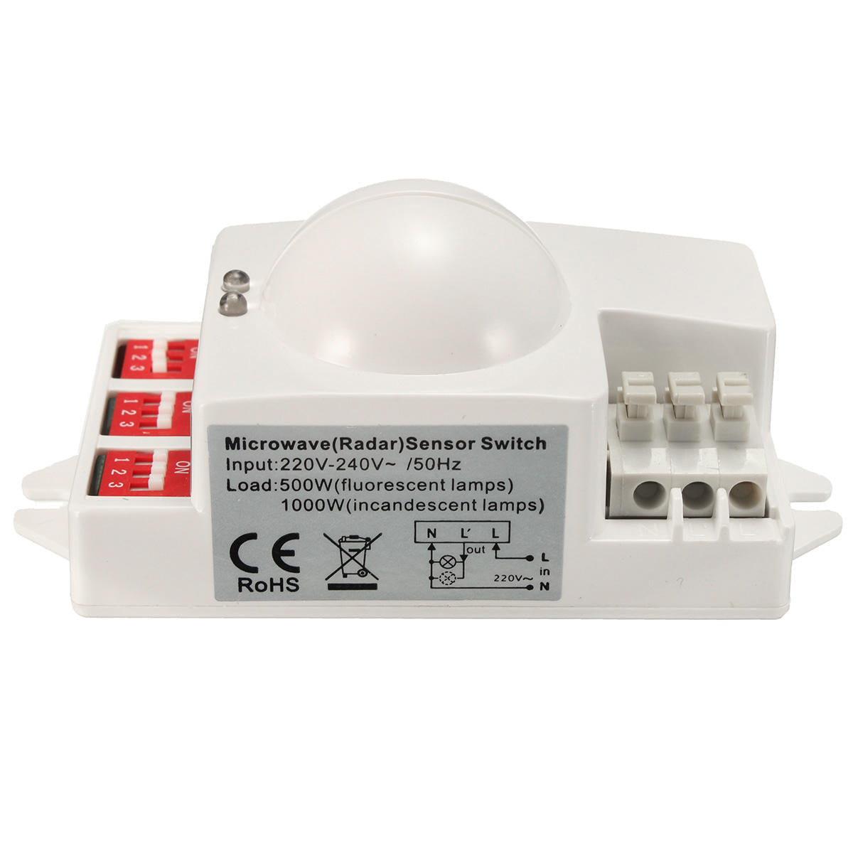 Microwave Motion Detector Radar Sensor Switch 5.8GHz For LED Light ,5.8GHz 220V/240V
