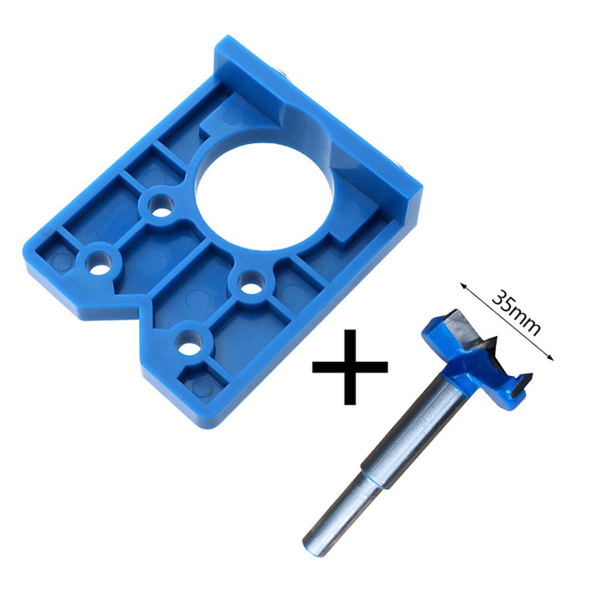 35mm Drilling Door Locator with or without Drill Concealed Hinge Hole Boring Jig Guide Woodworking Tool