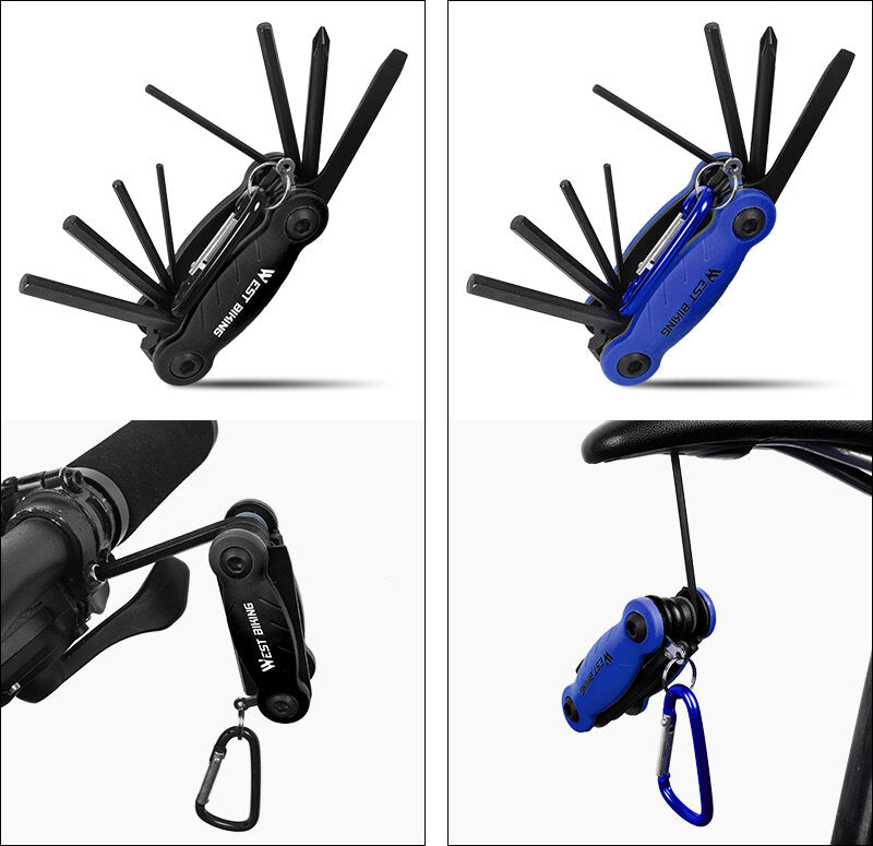 8-in-1 Bicycle Repair Tools Kit Multifunction Hex Spoke Cycling Screwdrivers Tools Tyres Lever Allen Wrench MTB Bike Tools
