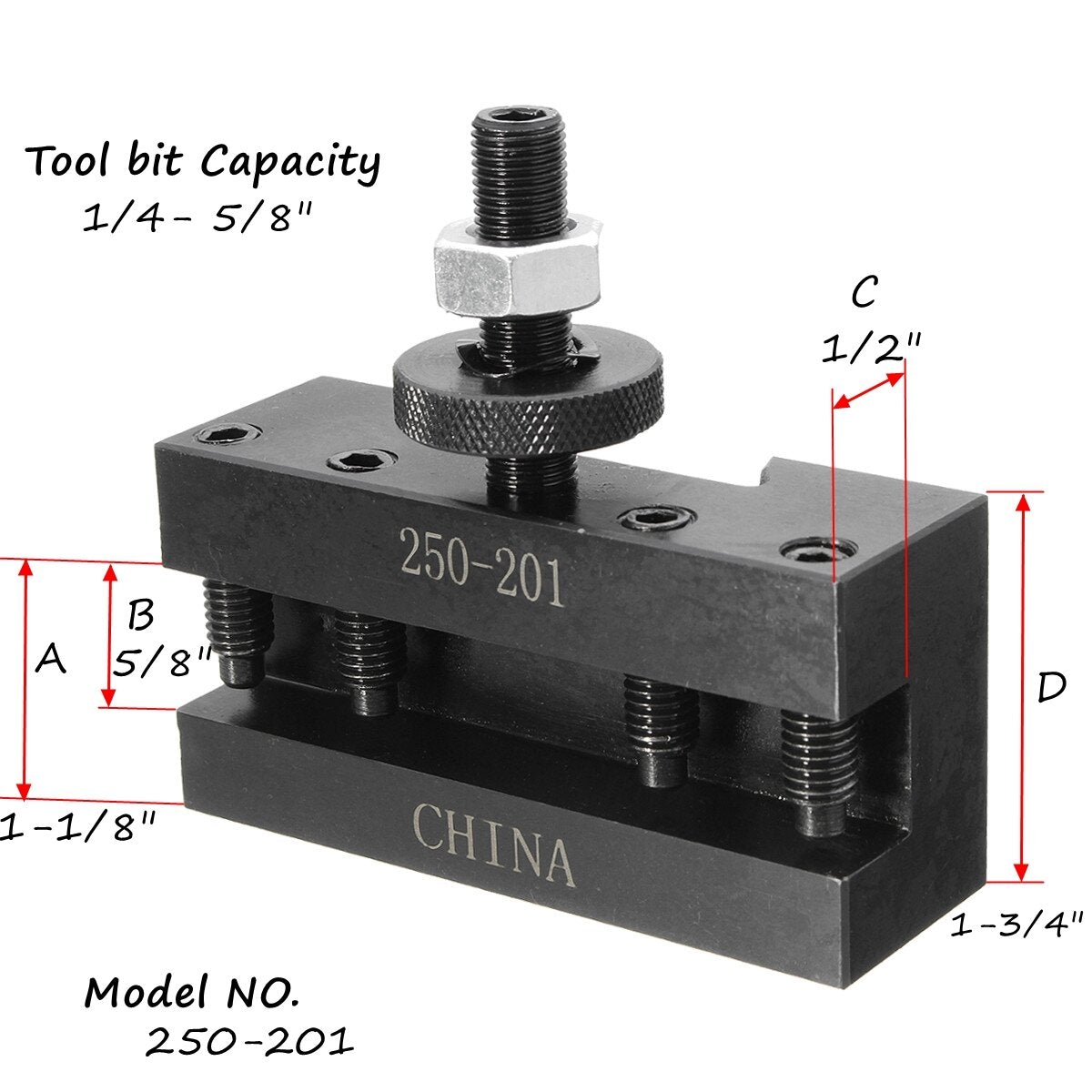 2pcs Turning and Facing Holder Quick Change Tool Post and Tool Holder Lathes Kit