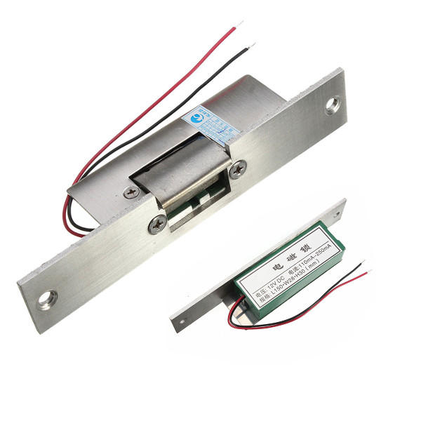 Door Electric Strike Lock Fail Safe NO Narrow-type Electronic Control 12V DC