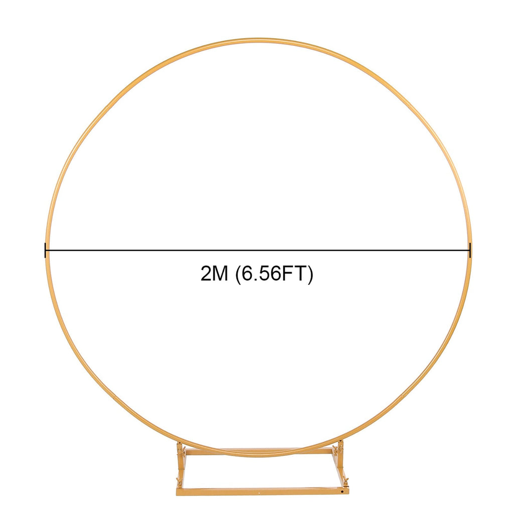 2M Wedding Stand Flower Rack Arch Round Iron Party Door Garden Metal Prop Decor