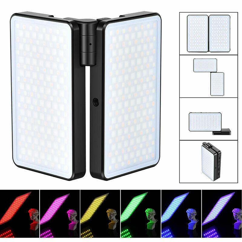 Foldable LED Video Light 2600K-12000K 20W 2960 LUX DSLR Fill Light With OLED Display Photography Studio Light