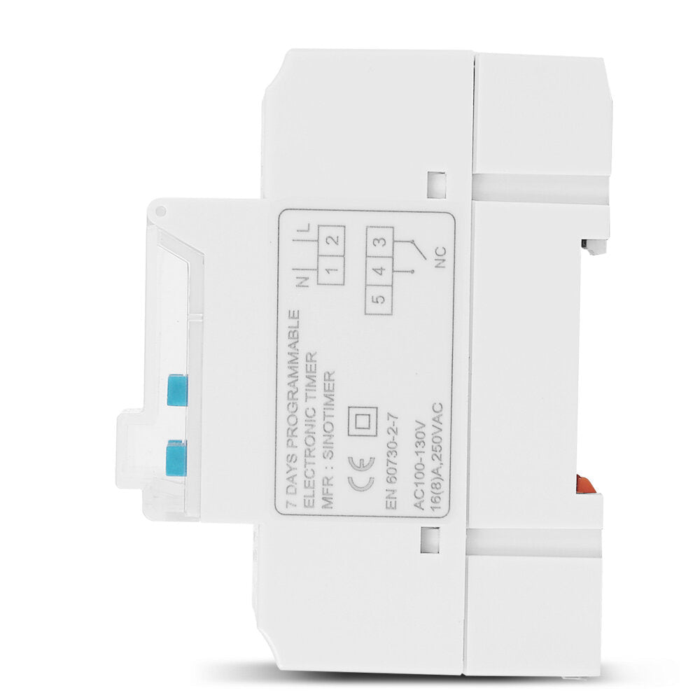DIN Rail 4 Pins Voltage Output Digital Switch Timer Electronic Time Clock Relay with Replaceable Battery