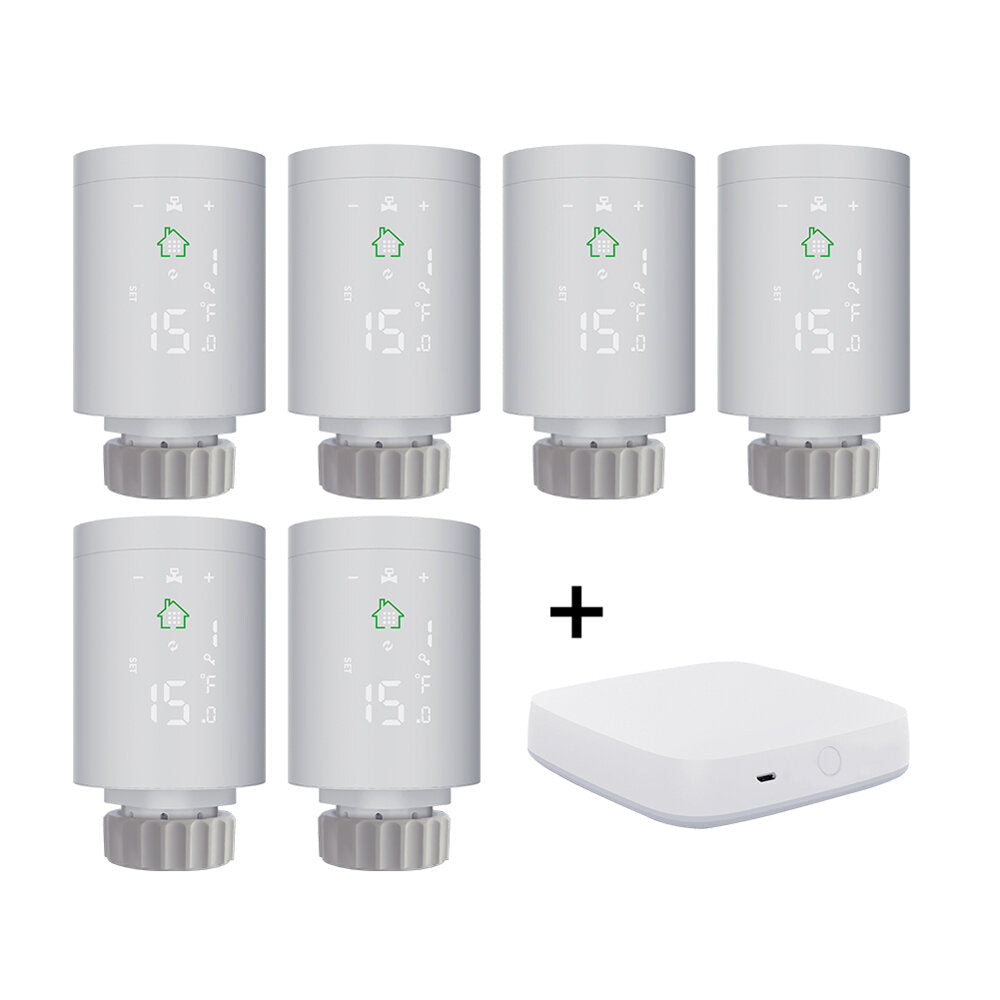 Smart Radiator Actuator Programmable Thermostatic Radiator Valve Temperature Controller Voice Control via Alexa