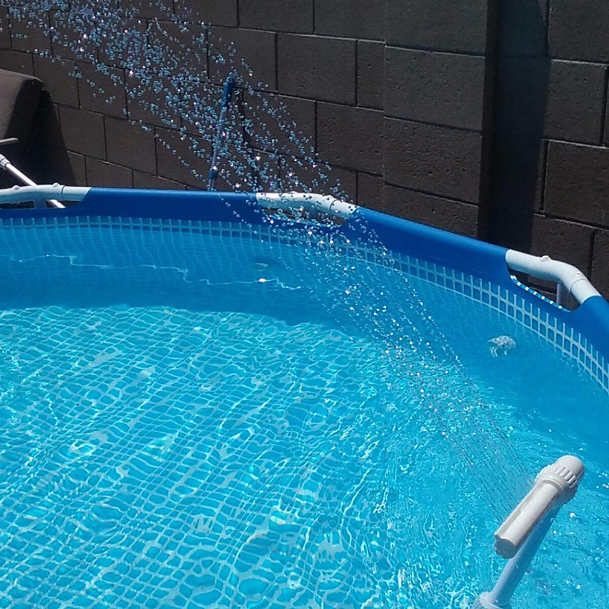 Adjustable Swimming Pool Waterfall Fountain Kit Feature Temp Water Show Spay Pool Spa Decorations