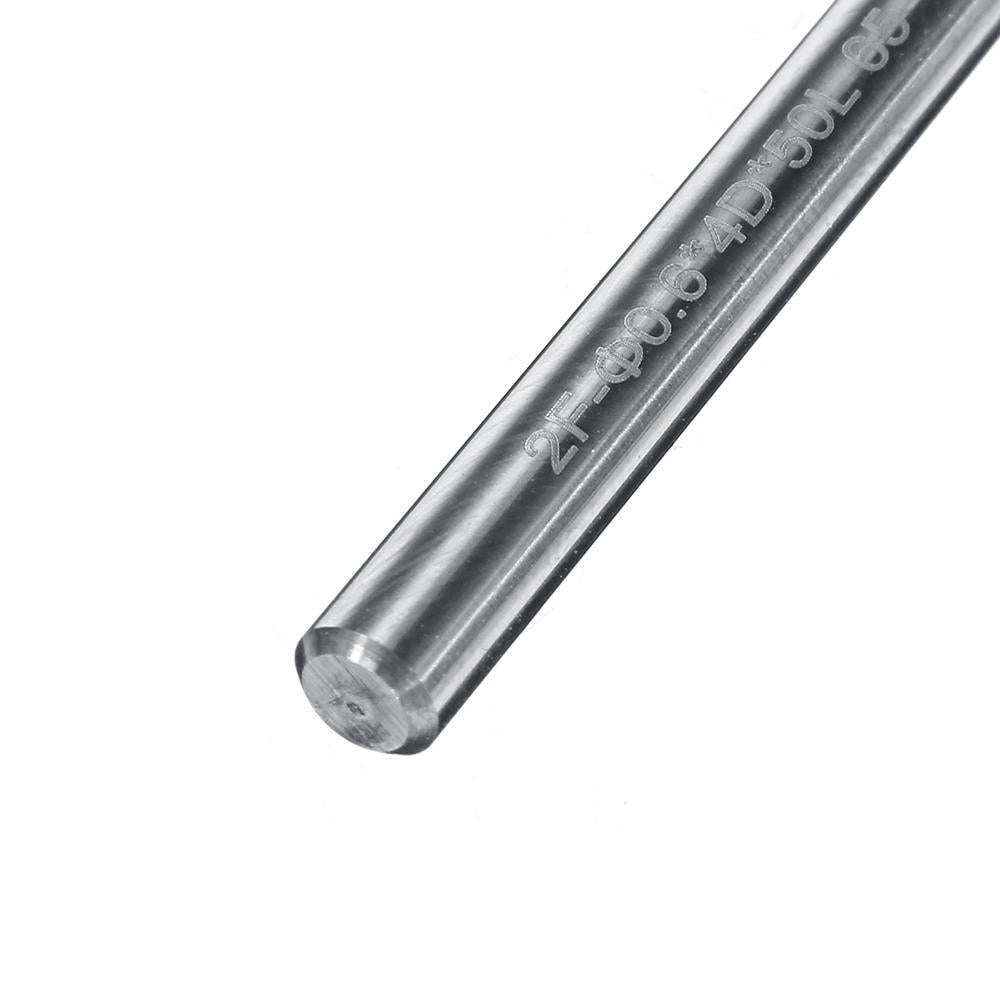 2 Flutes HRC65 Milling Cutter 0.4-0.9mm Nano Blue Coating Carbide End Mill