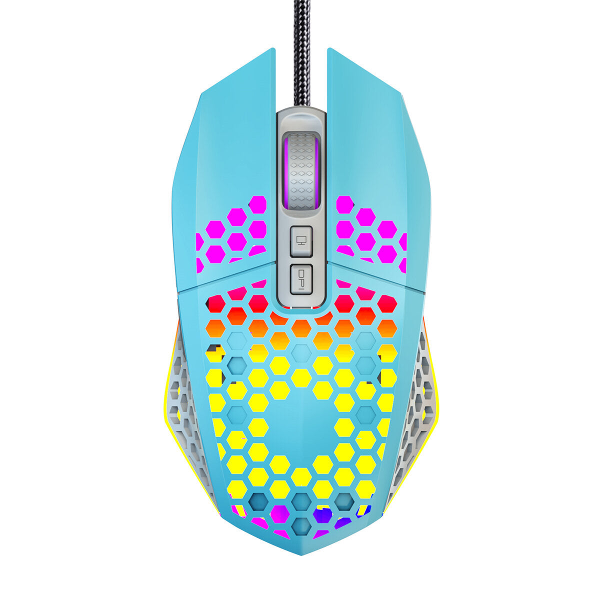 Wired Gaming Mouse 8000DPI 7 Buttons Honeycomb Hollow RGB Backlight Home Office Business Gaming Mouse for Desktop Computer Laptop PC