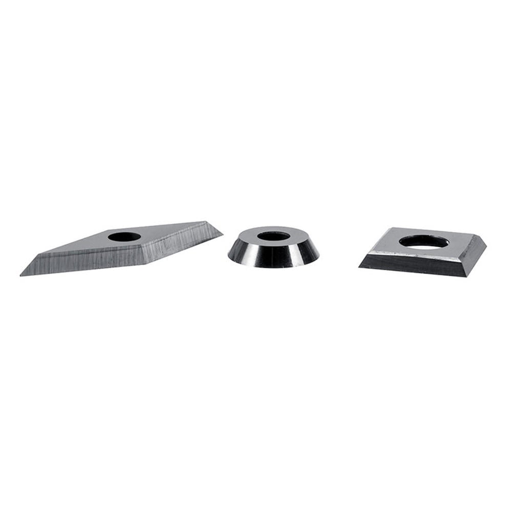 3PCS Tungsten Carbide Insert Cutter Set For Wood Turning Working Lathe Tool DIY