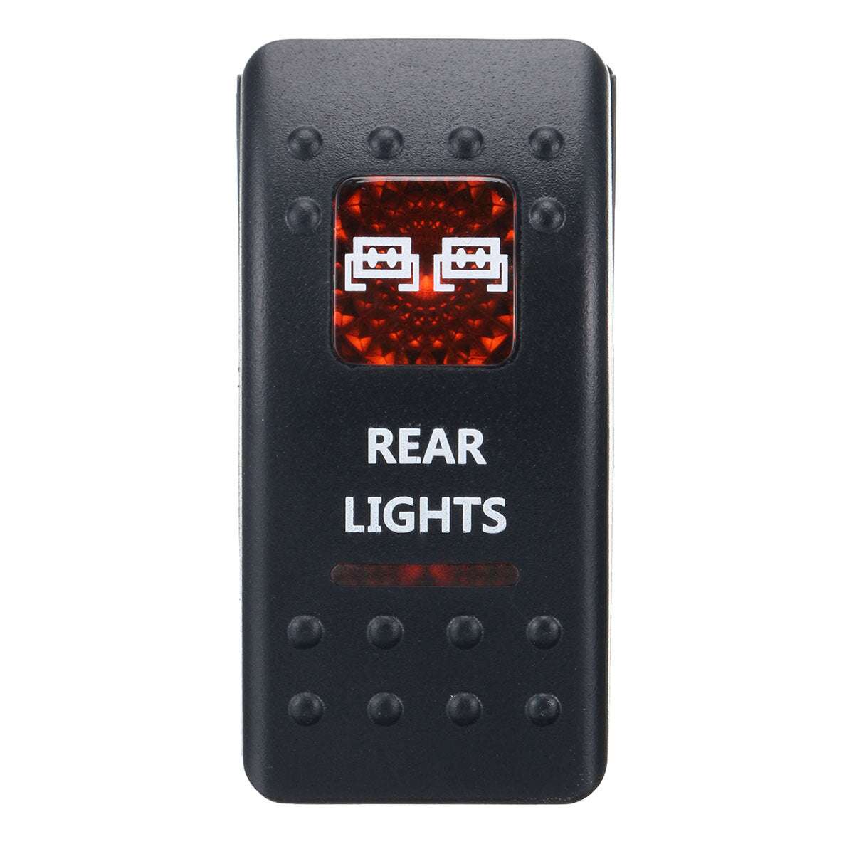 12V 20A Marine 5-Pin Rocker Switch Orange LED SPST ON-OFF Light Bar Waterproof