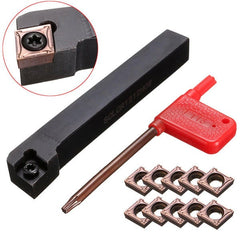 Turning Tool Holder CNC Lathe Tool Cutter With 10pcs CCMT09T304-PM Inserts